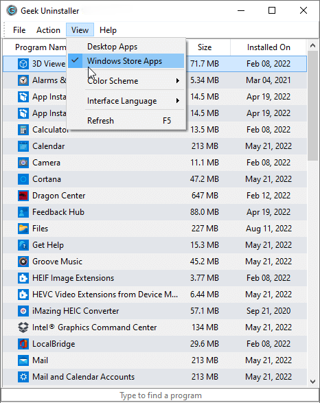 Geek Uninstaller force removal option